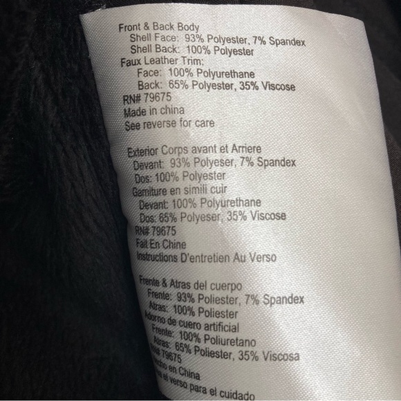 MICHAEL Michael Kors Long Black Moto Style Jacket Coat, Size M - Picture 5 of 7